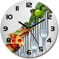 Tulup Wanduhr aus Glas 30fi Glasbild Glasuhr Gehärtetes Glas - schwarze-zeiger - Progress in the diet