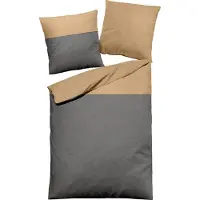 Dormisette Bettwäsche Flanell BL 135x200 cm gold Bettbezug Bettzeug