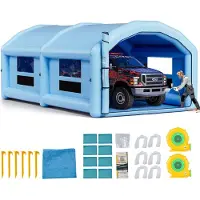 StarTech.com Aufblasbare Lackierkabine - Spritzkabinenzelt - Größe 10 x 6 x 4 m - 2 Gebläse 950 W + 1100 W - Luftfiltersystem - Runddach - Robustes Oxford-Gewebe - Für Auto-Karosserie
