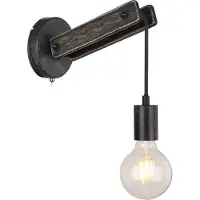 Globo Lighting Wandleuchte Metall schwarz matt, 1x E27
