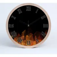 Tulup Holzuhr 25fi cm wanduhr - schwarze Spitzen - Abstraktion