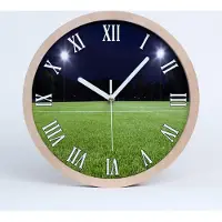 Tulup Holzuhr 20fi cm wanduhr - weiße Spitzen - Fußballplatz