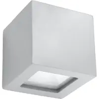 Sollux Wandleuchte Keramik LEO grau 1xE27 15W Keramik/Glas 14x14x14cm