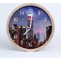 Tulup Holzuhr 20fi cm wanduhr - Stadtgebäude Stadt