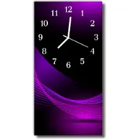 Tulup Glasuhr Wanduhr Küchenuhr Echt-Glas 30x60 Abstrakt Mehrfarbig