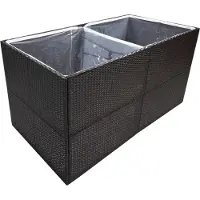 vidaXL "Winterschlussverkauf "Pflanzkübel/Garten-Hochbeet - CLORIS - Pflanzkasten - Schwarz 157x80x80 cm Poly Rattan - NeuMöbel6626169