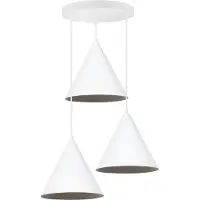 Light11 HOME Soho Hängelampe Weiss 3-Platte 25Cm E27