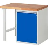 RAU Werkbank mit Schrank - 840 x 1.000 x 700 mm (HxBxT) - Traglast 1.000 kg - Buche