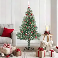 Prolenta Maison Exclusive - Künstlicher Weihnachtsbaum beschneit mit LED Licht 150 cm