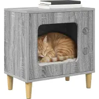 vidaXL Katzenhaus Graues Sonoma 51 x 30 x 52 cm Holzwerkstoff