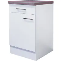 Flex-Well Küchenunterschrank - 50 cm breit - Weiß – Nawa