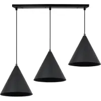 Light11 HOME Soho Hängelampe Schwarz 3-Platte 25Cm E27