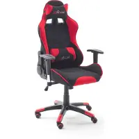 MCA Chefsessel höhenverstellbar McRacing 1 mit Wippfunktion Schwarz / Rot | 1