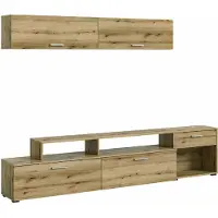 Xonox Wohnwand Race - Evoke Oak mit Unterbauspots