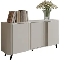Mirjan 24 Kommode Volare 150 3D, Türkommode, Modernschrank, Kommode mit drei Drehtüren, Wohnzimmer Kollektion (Farbe: Cashmere)