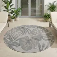 Carpetsale24 Outdoor Teppich Wetterfest & UV-beständig, ideal für Küche, Balkon, Terrasse, Garten, Wohnzimmer, Grösse: 200 cm Rund