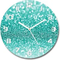 Tulup Wanduhr aus Glas 30fi Glasbild Glasuhr Gehärtetes Glas - weisse-zeiger - Frippery