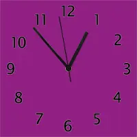 Wallario Design Wanduhr Lila aus Echtglas, Größe 30 x 30 cm