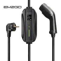 EM2GO EV Lader Take 3.5, 5m Kabel, Type 2, Schutzkontakt, OLED Display, einstellbarer Strom, Fehlerstromüberwachung, spritzwassergeschützt