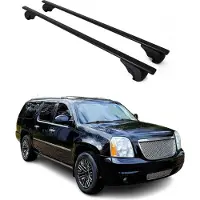 Omtec Dachträger Grundtäger für GMC Yukon 2007-2014 75kg Metall Schwarz 2 tlg