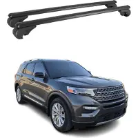 Omac Dachträger für Ford Explorer 2020-2025 Gepäckträger Grundträger Alu Schwarz 2x