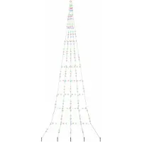 vidaXL "2026 MODERNE" LED Weihnachtsbaum mit Erdspießen Mehrfarbig 511 cm Metall - Künstliche Weihnachtsbäume CC6816081