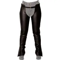 Dyon Leder-Chaps lang, Größe:M, Farbe:schwarz