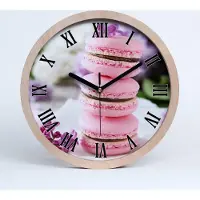 Tulup Holzuhr 25fi cm wanduhr - schwarze Spitzen - Kekse