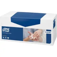 Tork Vaskeklud Tork Premium Soft 300x320 mm 1-lag Hvid,8 pk x 135 stk/krt
