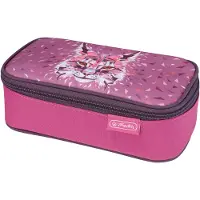 Herlitz Wild Animals Lynx, Hartschalenetui für Stifte, Polyester, Pink, Abbildung, Reißverschluss, Kind
