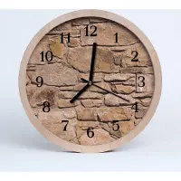 Tulup Holzuhr 30fi cm wanduhr - Steine