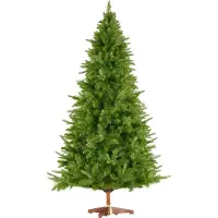 TecTake Weihnachtsbaum Cupid verschiedene Größen, künstlich in Grün, PVC- und Spritzgussnadeln klappbarer Baumständer aus Holz