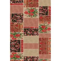 Bamyum Zelda Teppich mit Chenille Druck, Waschbarer Antibakteriell Teppich