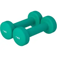 Gorilla Sports Neopren Kurzhanteln 2er Set, 2x1kg, rutschfest | Hanteln, Gewichte, Hantelset, Dumbbells, Gymnastikhanteln, Fitness