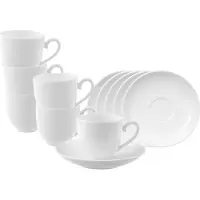 Villeroy & Boch Royal Mokka- / Espressotasse mit Untertasse 100 ml 6er Set