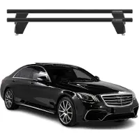Menabo Dachträger für Mercedes S Klasse W222 2013-2020 75kg Alu Schwarz 2x