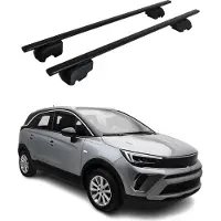 Omac Dachträger Grundtäger für Opel Crossland 2021-2025 75kg Metall Schwarz 2 tlg