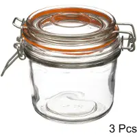 JJA 5 Five Simply Smart Einmachgläser 3er-Set mit Silikondichtung und Bügelverschluss, Marmeladengläser, Glas, 325 ml, 146692
