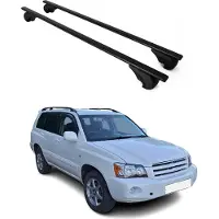 Omtec Dachträger Grundtäger für Toyota Kluger 2000-2013 75kg Metall Schwarz 2 tlg