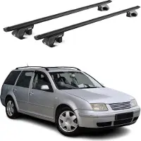 Aurilis Dachträger Gepäckträger für VW Bora Wagon 1J 1999-2005 Alu Schwarz 2 tlg ABE