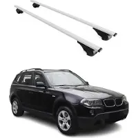 Omtec Dachträger Gepäckträger für BMW X3 2004-2011 Grundträger Querträger Grau 2tlg