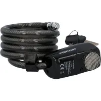 Fischer Fahrrad Spiralschloss "Alarm-Sprialschloss 120 cm, 12mm" 3 Stk. tlg.