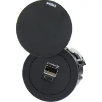 Evoline One USB-Charger 2-fach Typ A+C, mit Drehdeckel, KS weiß