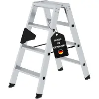 Proregal Stufen-Stehleiter beidseitig begehbar 2x4 Stufen