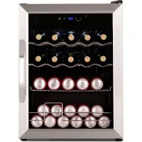 Klarstein Coachella 65 Getränkekühlschrank - 60 L WLAN-fähig, LED-Beleuchtung, Edelstahl, Flüsterleise, 3-18 °C, Herausnehmbare Böden, Getränkekühlschrank Mit Glastür