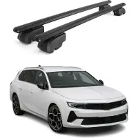 Omac Dachträger Gepäckträger für Opel Astra L Sports Tourer 2021-2023 ABE Schwarz