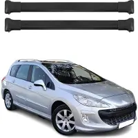 Omac Dachträger Grundtäger für Peugeot 308 Kombi 2007-2013 75kg Alu Schwarz 2 tlg