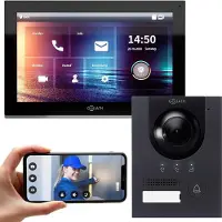 Goliath IP Video Türsprechanlage Unterputz Set für 1 Familienhaus 1x 10 Monitor Schwarz 1 Familienhaus Anthrazit