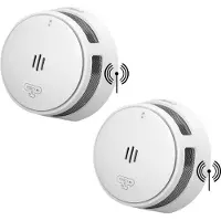 SAVS S10-W Drahtlos vernetzbarer Rauchmelder 2 Stück - LinkSmart - 10 Jahre Batterie - Optionales WLAN - Infrarotsensor - Brandmelder