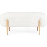 Natur24 Bank Dayla 41.5 x 48 x 108 cm MDF Sperrholz Gummibaum Polyester Braun Weiß